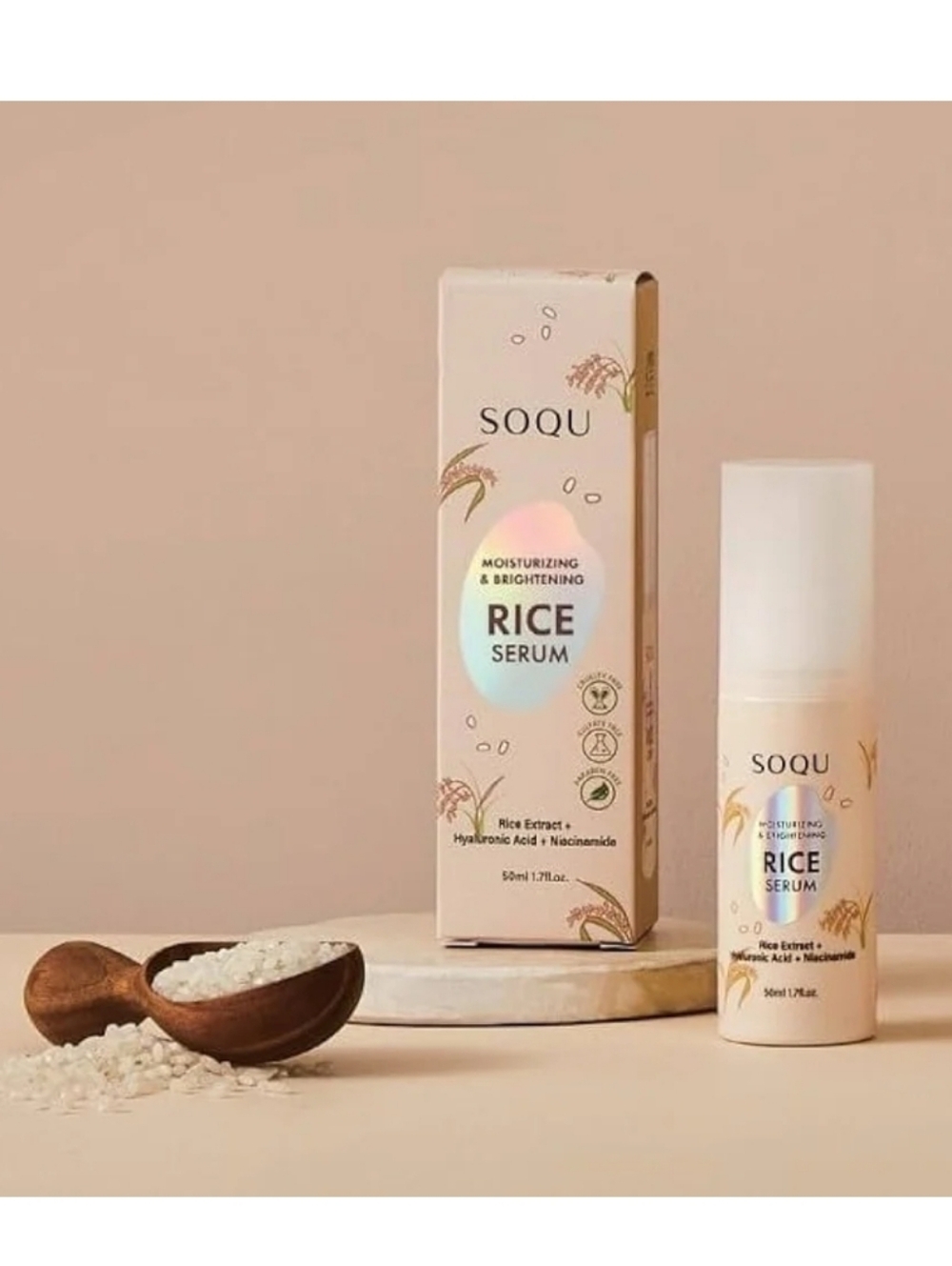 SOQU Moisturizing & Brightening Serum. NIB. Unisex.